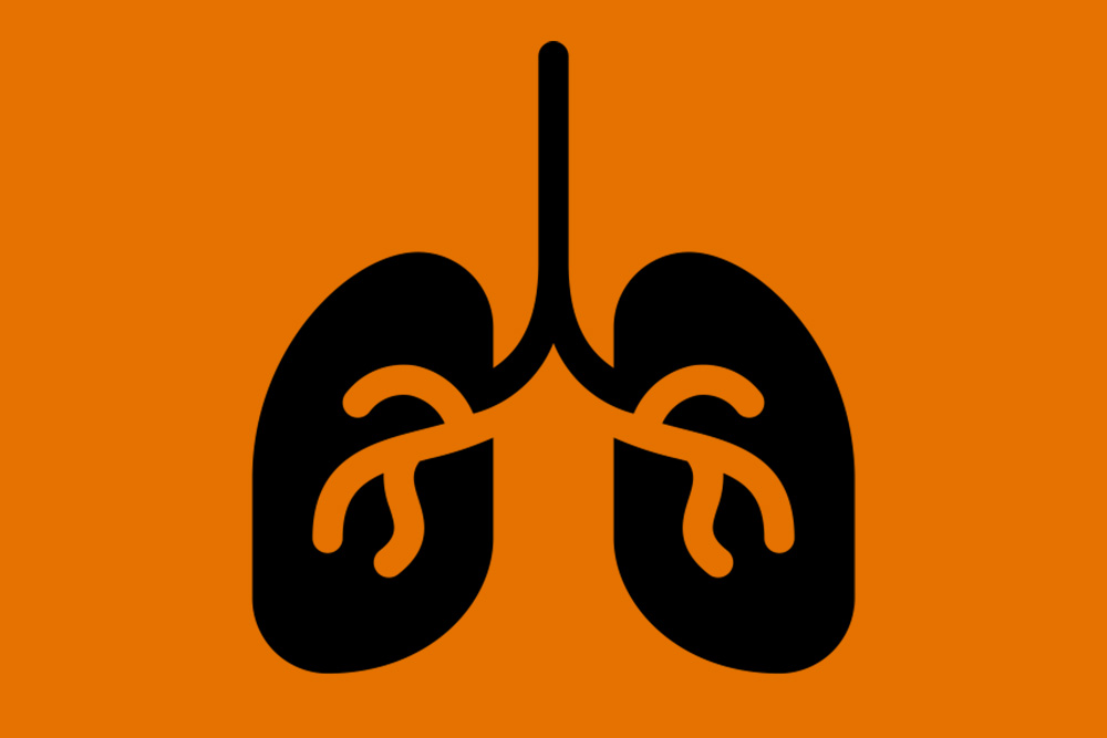 A graphic of two lungs.