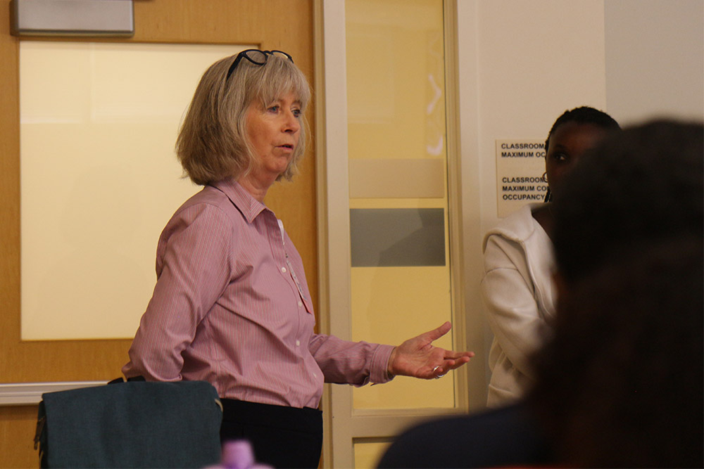 Marianne Baernholdt meets with BSN students