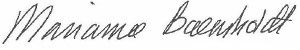 Marianne Baernholdt signature