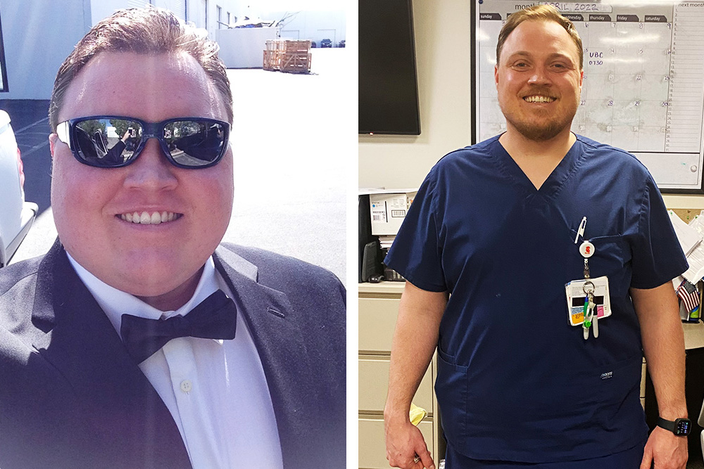 RN to BSN student and cardiac nurse Sean Selby is a former celebrity bodyguard who feels more at home with the mental muscle nursing requires.
