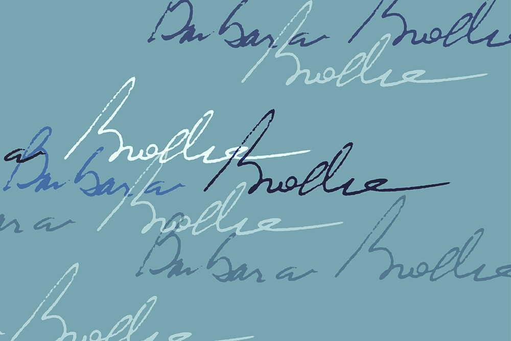 Mentor, professor, nurse, and advocate Barbara Brodie's signature.