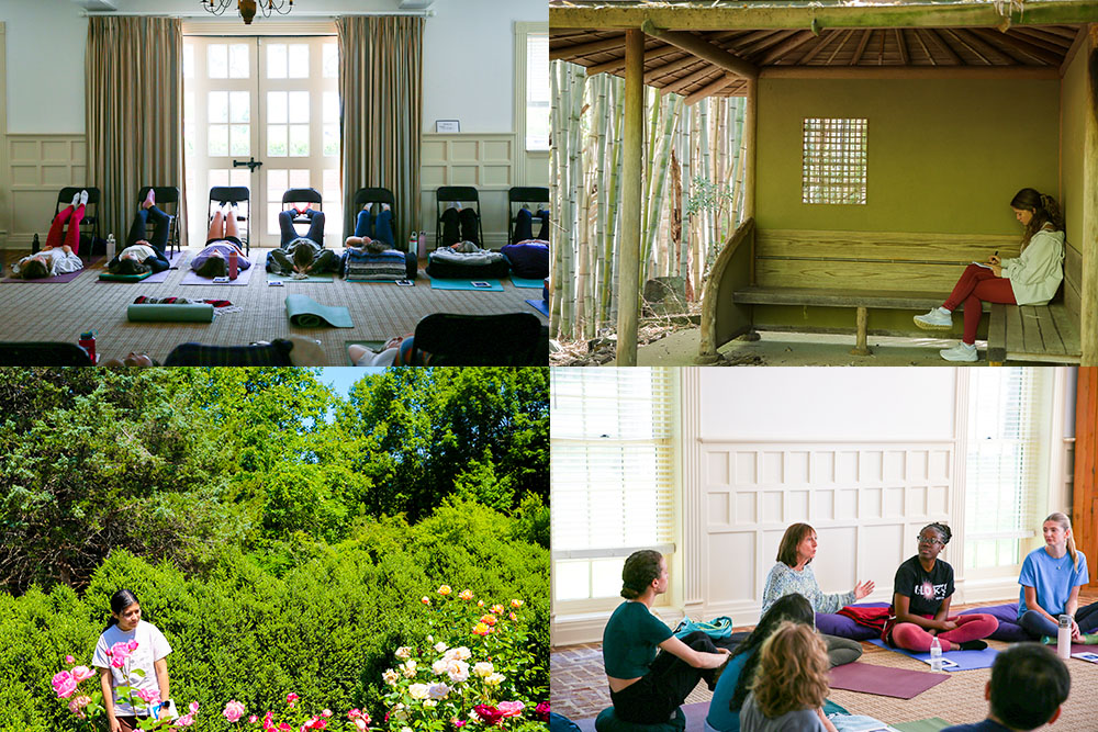 A quad of images of CCI retreats