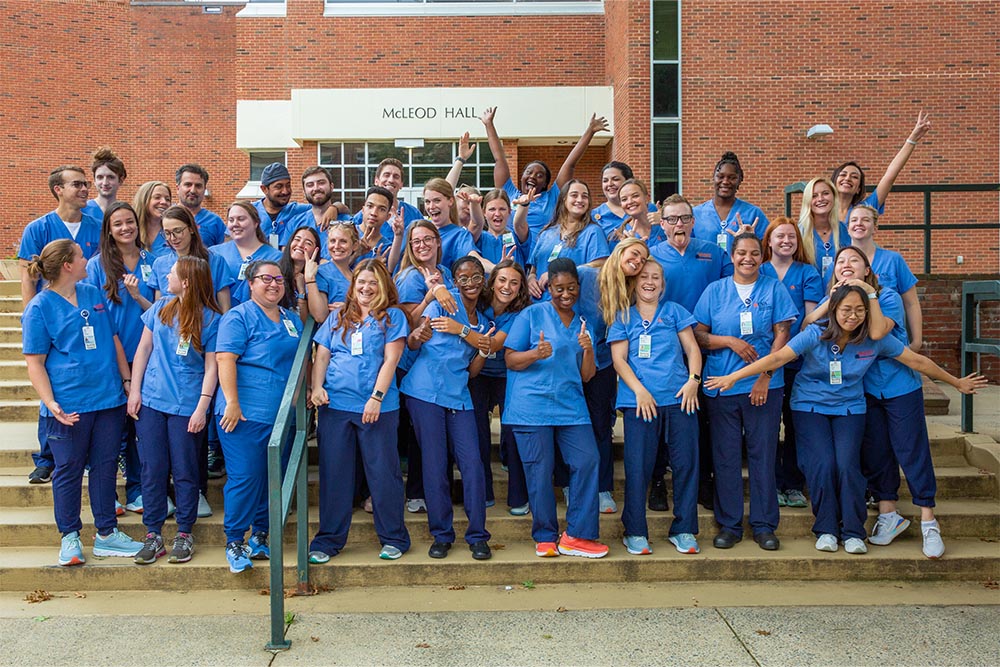 A group of nursing students