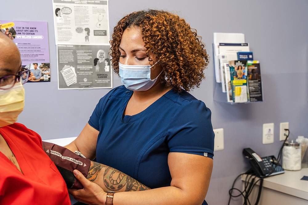 Imani Marks, who earned an MSN from UVA and CNL certification in 2019, is the director of clinical services at Community of Hope Hospital in Washington, DC, a federally qualified health center.