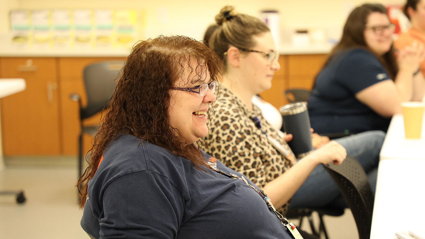 An image of several UVA Health University Medical Center RNs who took part in the clinical instructor workshop in summer 2023.