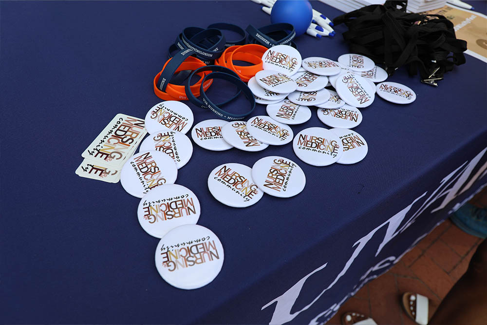 Buttons on a table